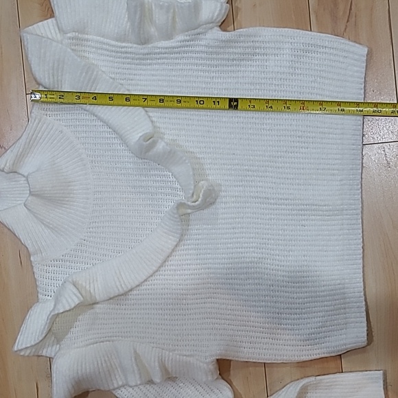 Glamorous women's size 6 white/beige knit sweater - Picture 4 of 5